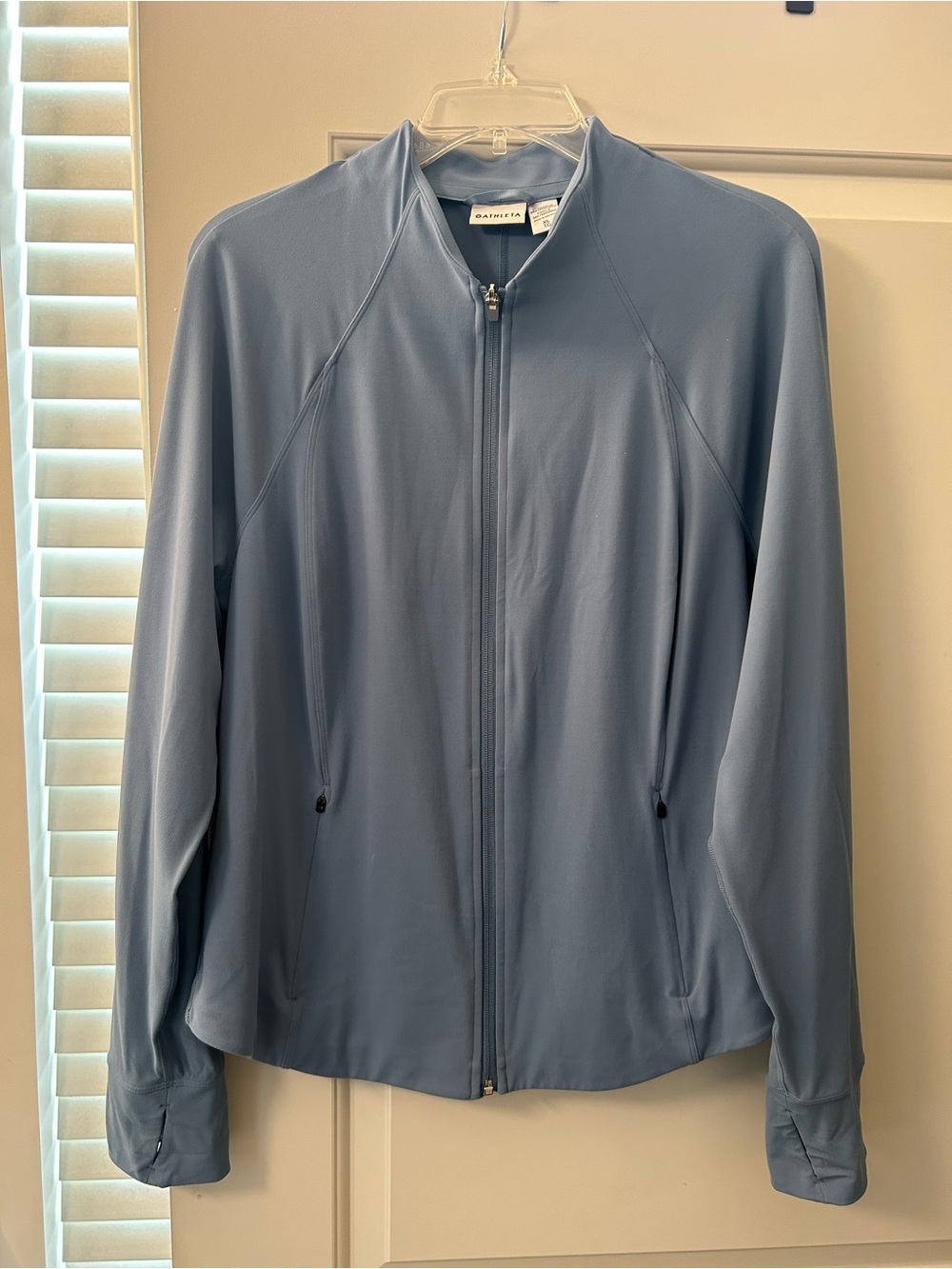 Athleta Light Blue Lightweight Zip Jacket